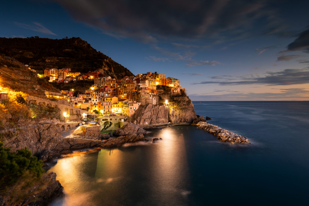 Manarola avondfotografie sunset reisfotografie Cinque Terre