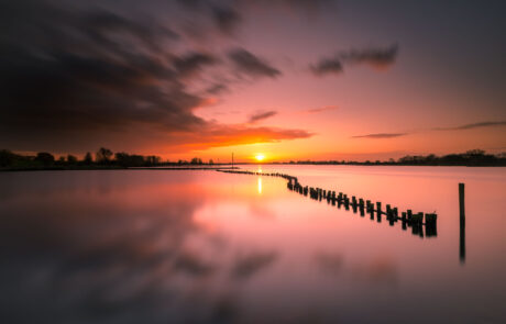 Rivierlandschap fotograferen aan water