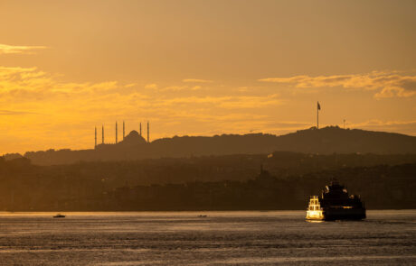 Ferry ochtendfotografie zonsopkomst Bosporus Gouden Hoorn Fotografie