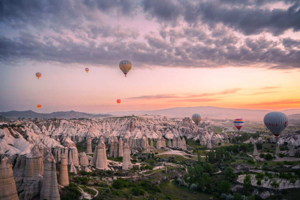 Zonsopkomst Cappadocië fotografie ballonvaart Zonsopkomst Cappadocië fotografie ballonvaart
