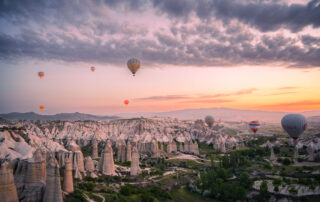 Zonsopkomst Cappadocië fotografie ballonvaart