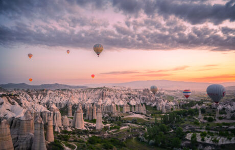 Zonsopkomst Cappadocië fotografie ballonvaart