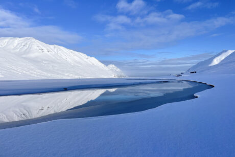 Landschap leren fotograferen in de bergen in de winter