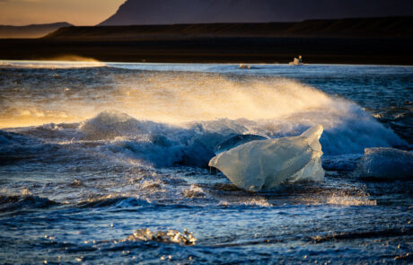 Ijsblokken Zwarte Strand Zuidkust IJsland Fotoreis
