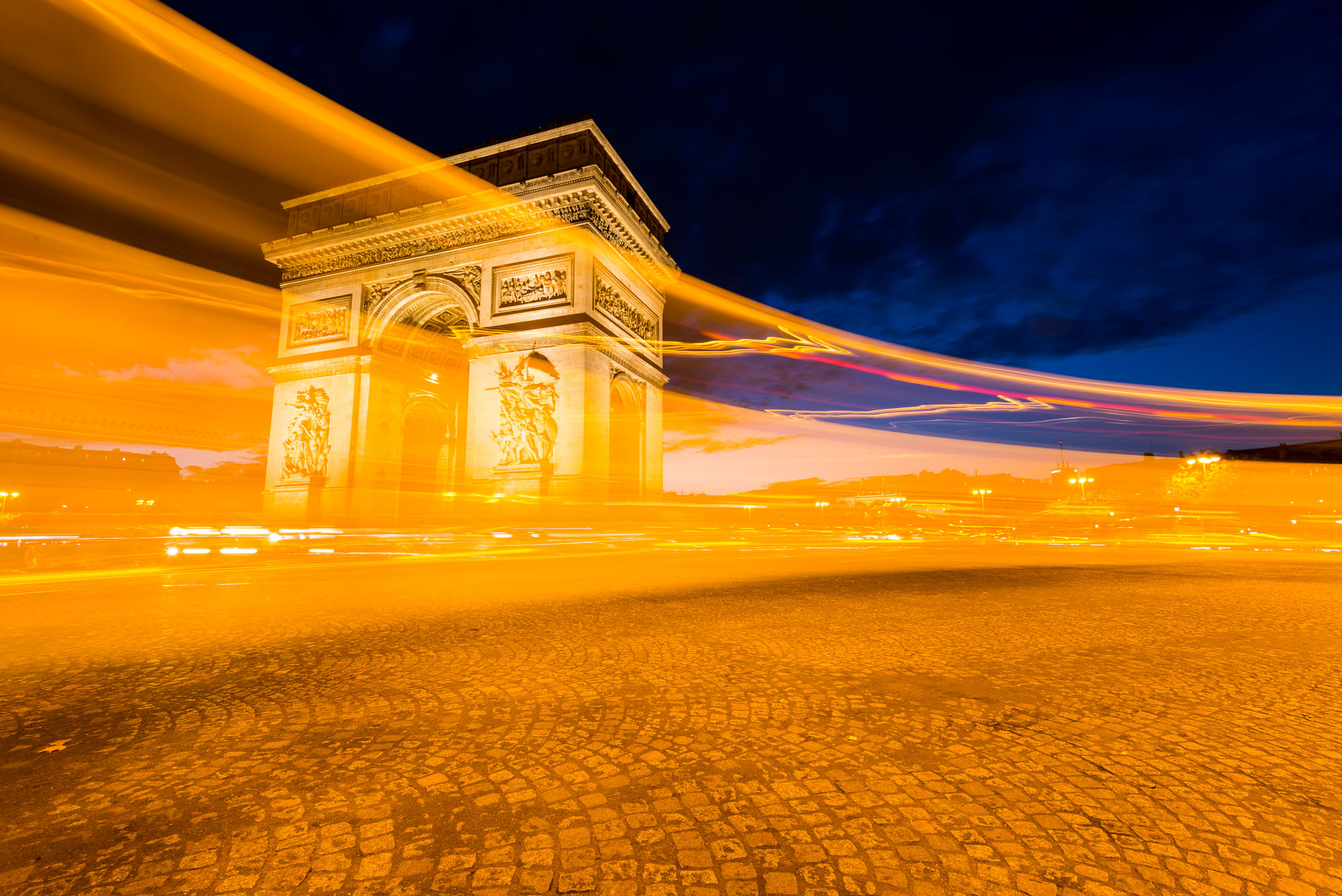 Parijs avondfotografie lichtstrepen fotoreis